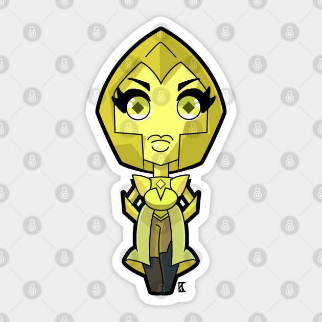 Yellow Diamond Sticker by Kristel's Kreations